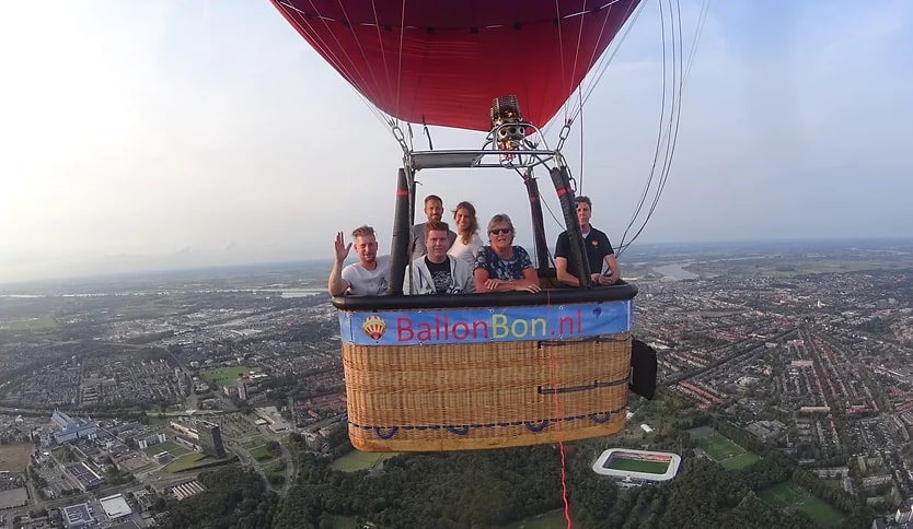 Ballonvaart vanuit Goffert park Nijmegen over Gelderland